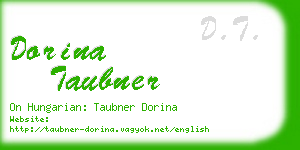 dorina taubner business card